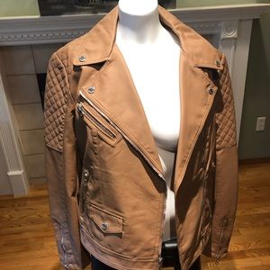 Brown leather jacket